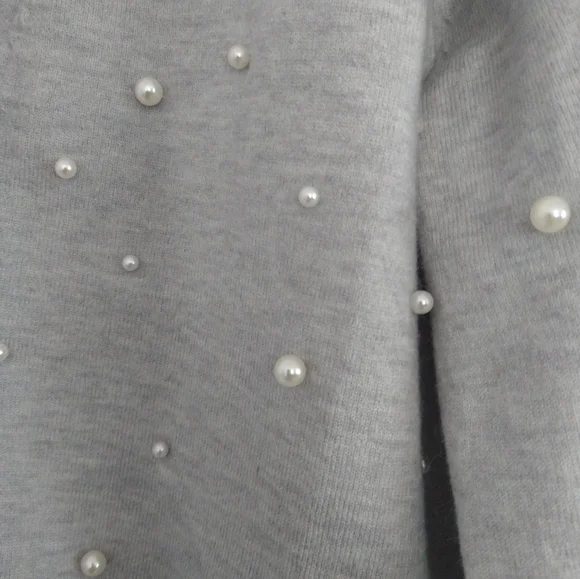 INC V-Neck Cardigan with Pearls Accent - Picture 4 of 7